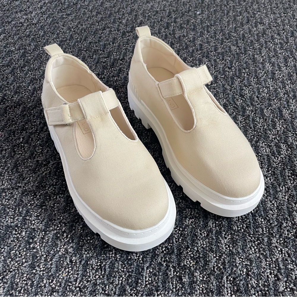Brand New Creme Chunky Mary Janes
